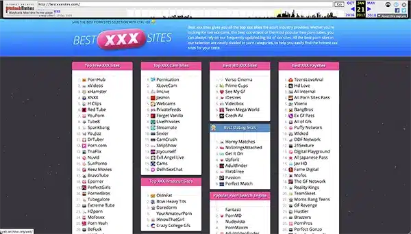 BestXXXSites archived in 2017